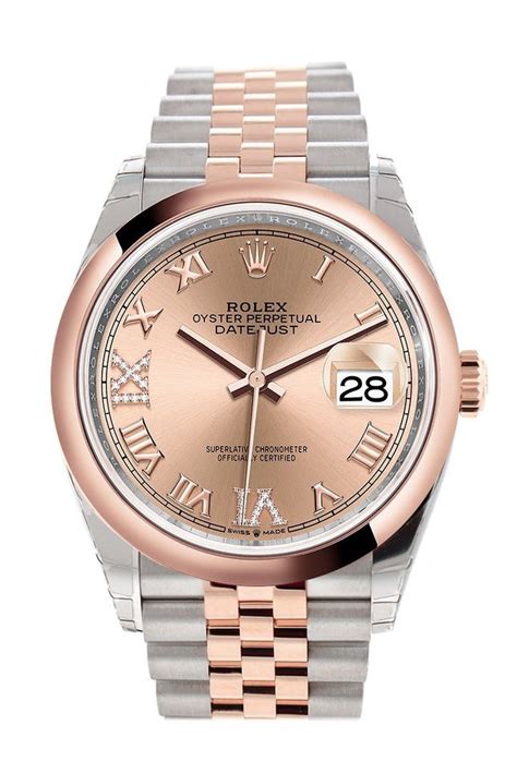 rolex datejust rose gold 36mm|rolex rose gold datejust price.